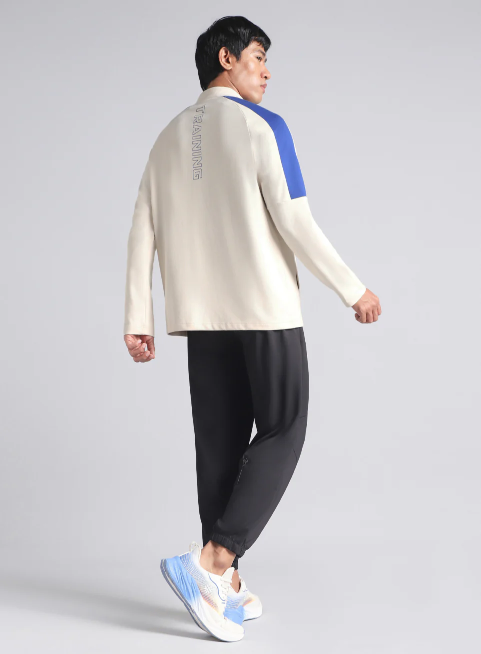 Men's Off White Workout Essential Mid Layer Jacket - Image 2