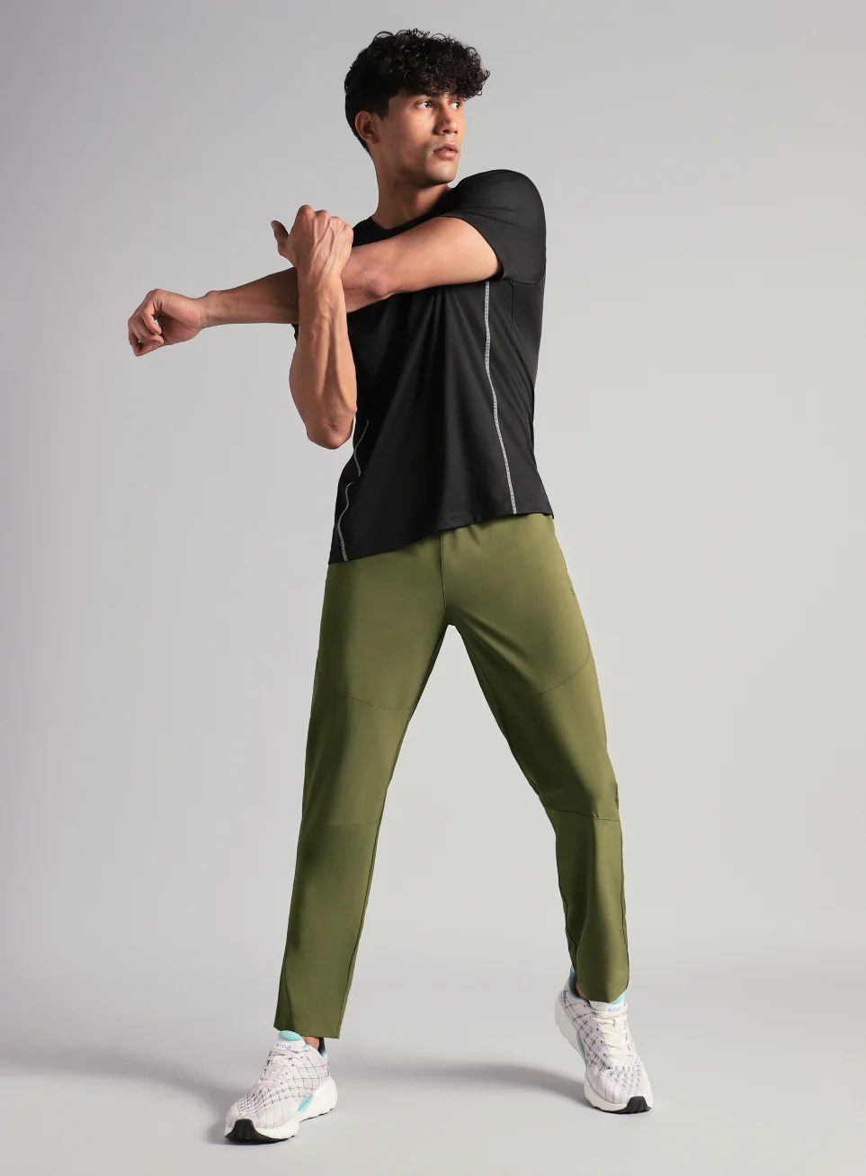 Men's Olive Core Sculpt Trackpants - Image 2