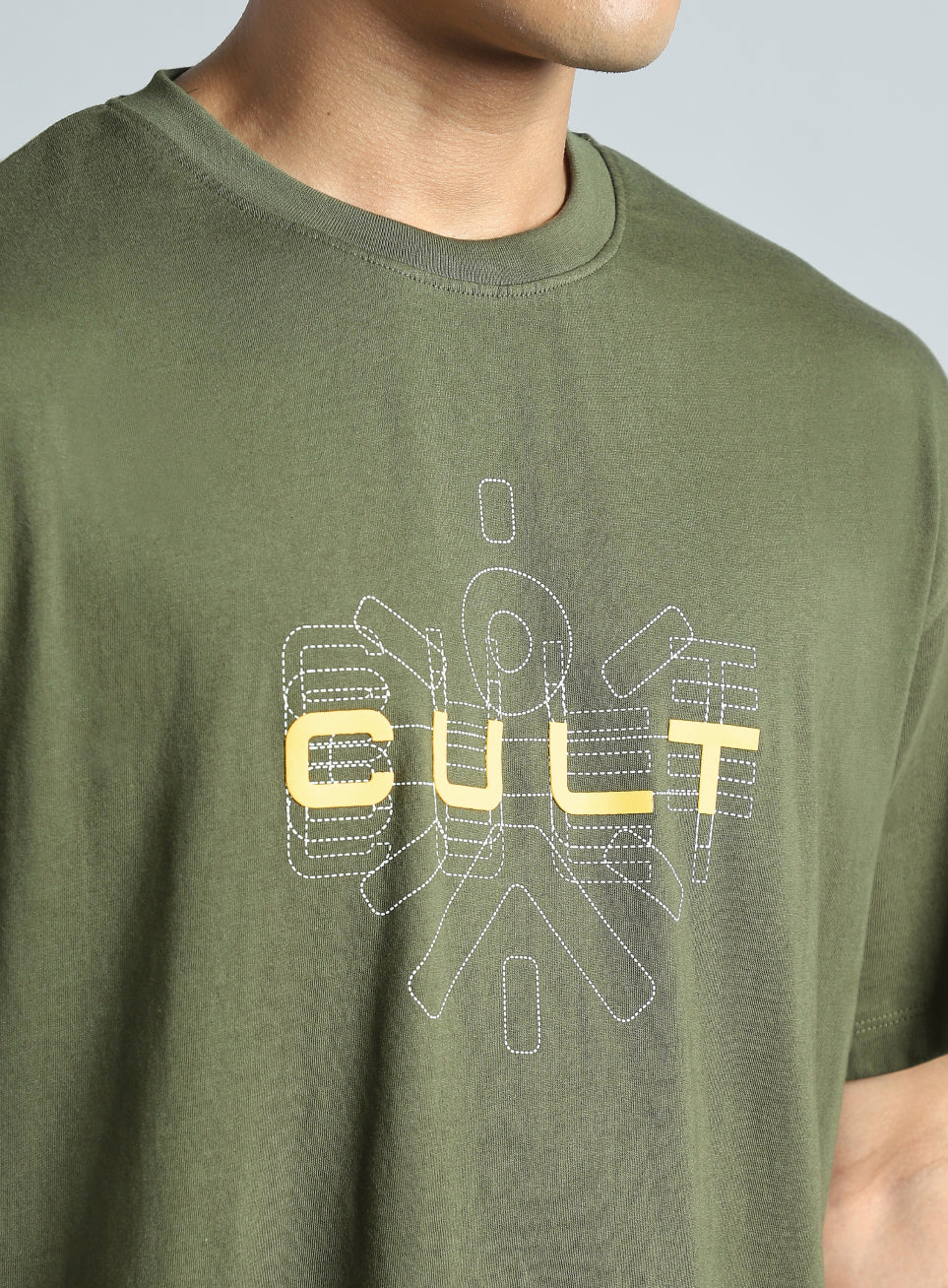 Men's Olive Cult Brand Carrier Graphic T-shirt - Image 7
