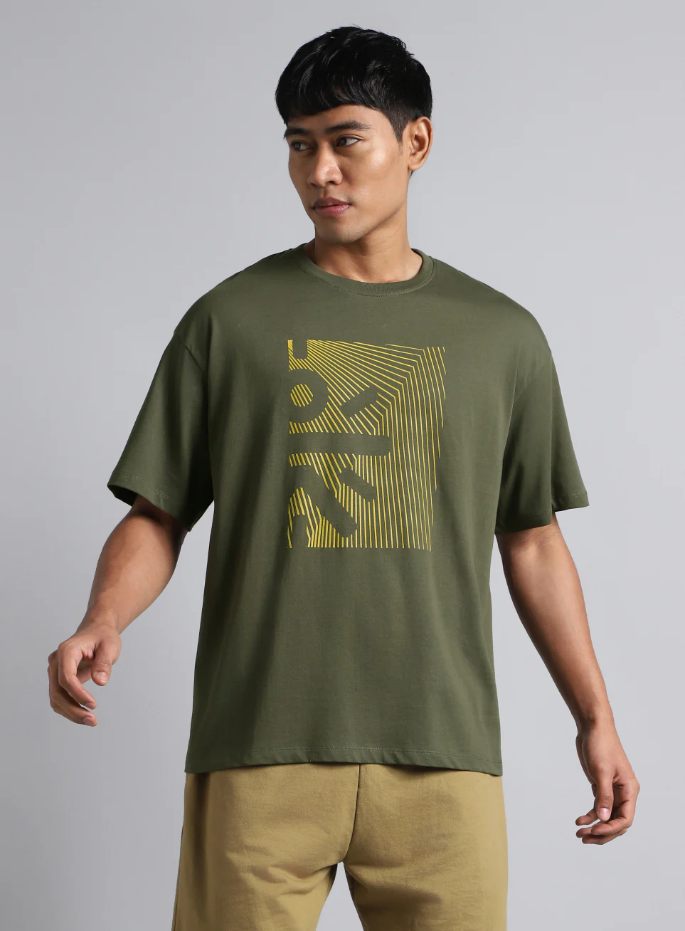 Men's Olive Cult Branding Graphic T-shirt - Image 4