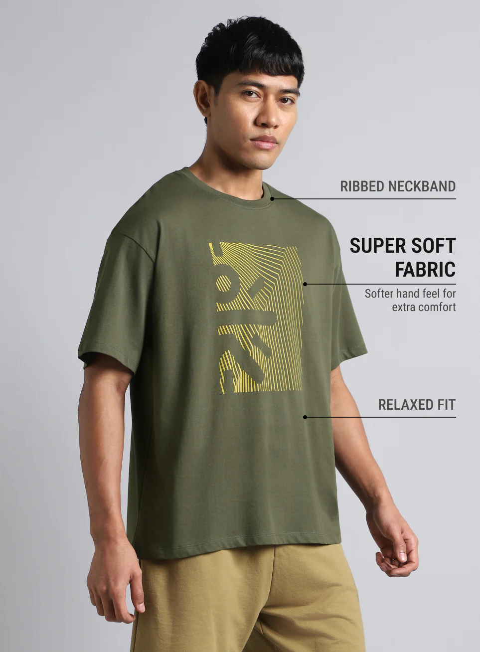 Men's Olive Cult Branding Graphic T-shirt - Image 5