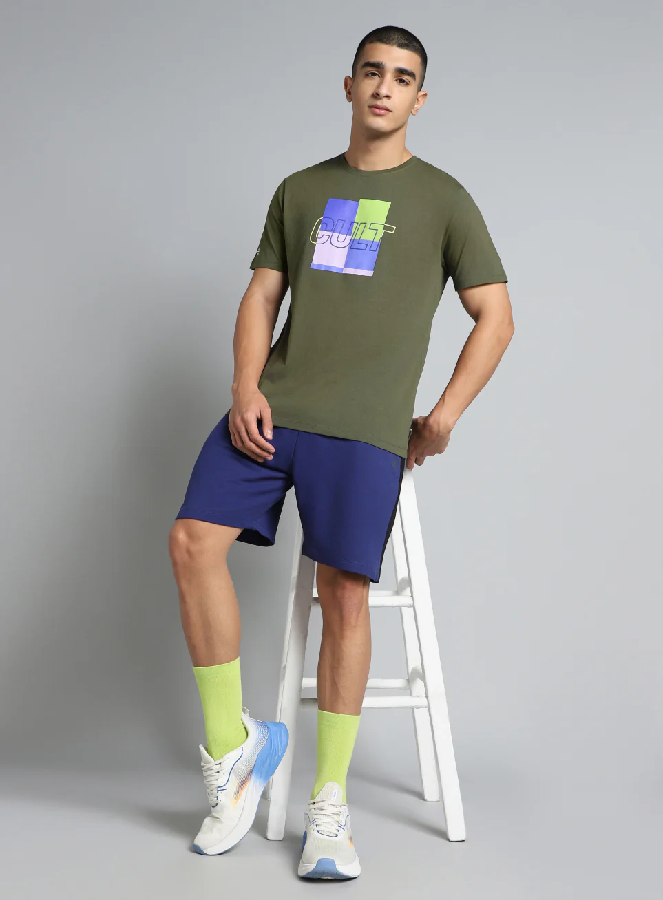 Men's Olive Cult Graphic T-shirt - Image 2