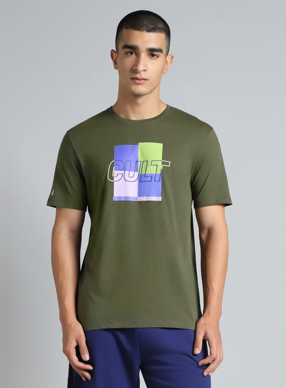 Men's Olive Cult Graphic T-shirt - Image 4