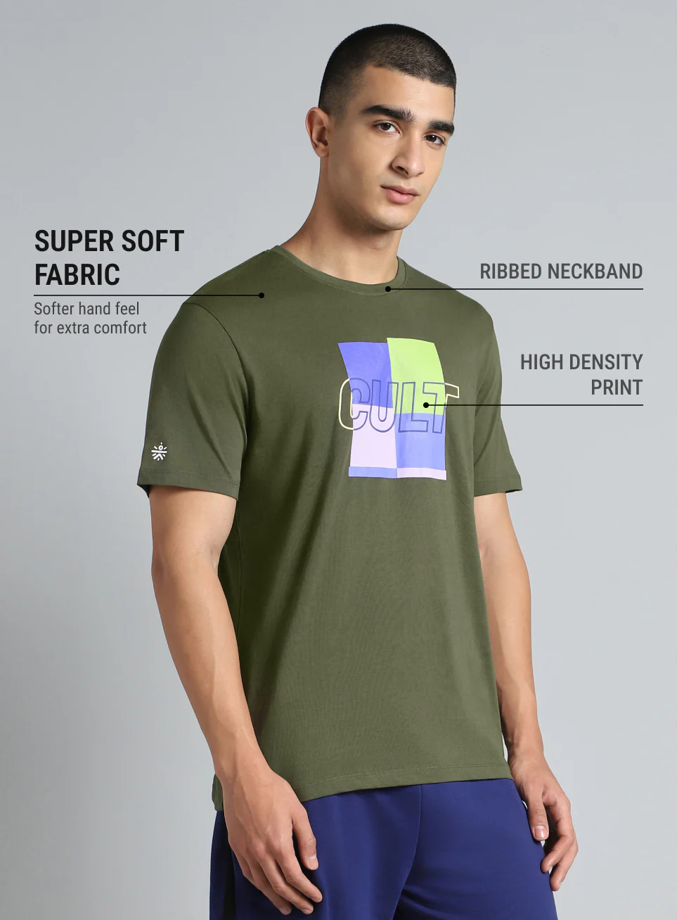 Men's Olive Cult Graphic T-shirt - Image 5
