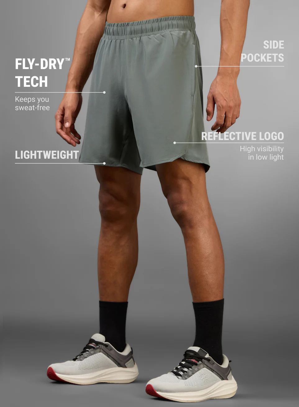 Men's Olive Iconic Running Shorts - Image 5