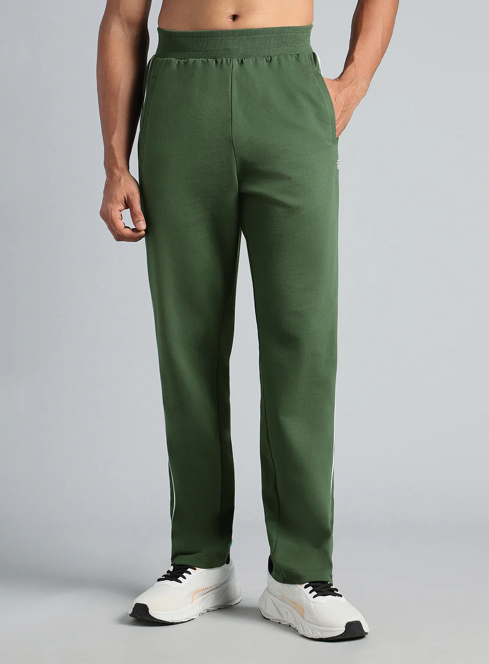 Men's Olive Level Up Sports Trackpants - Image 4