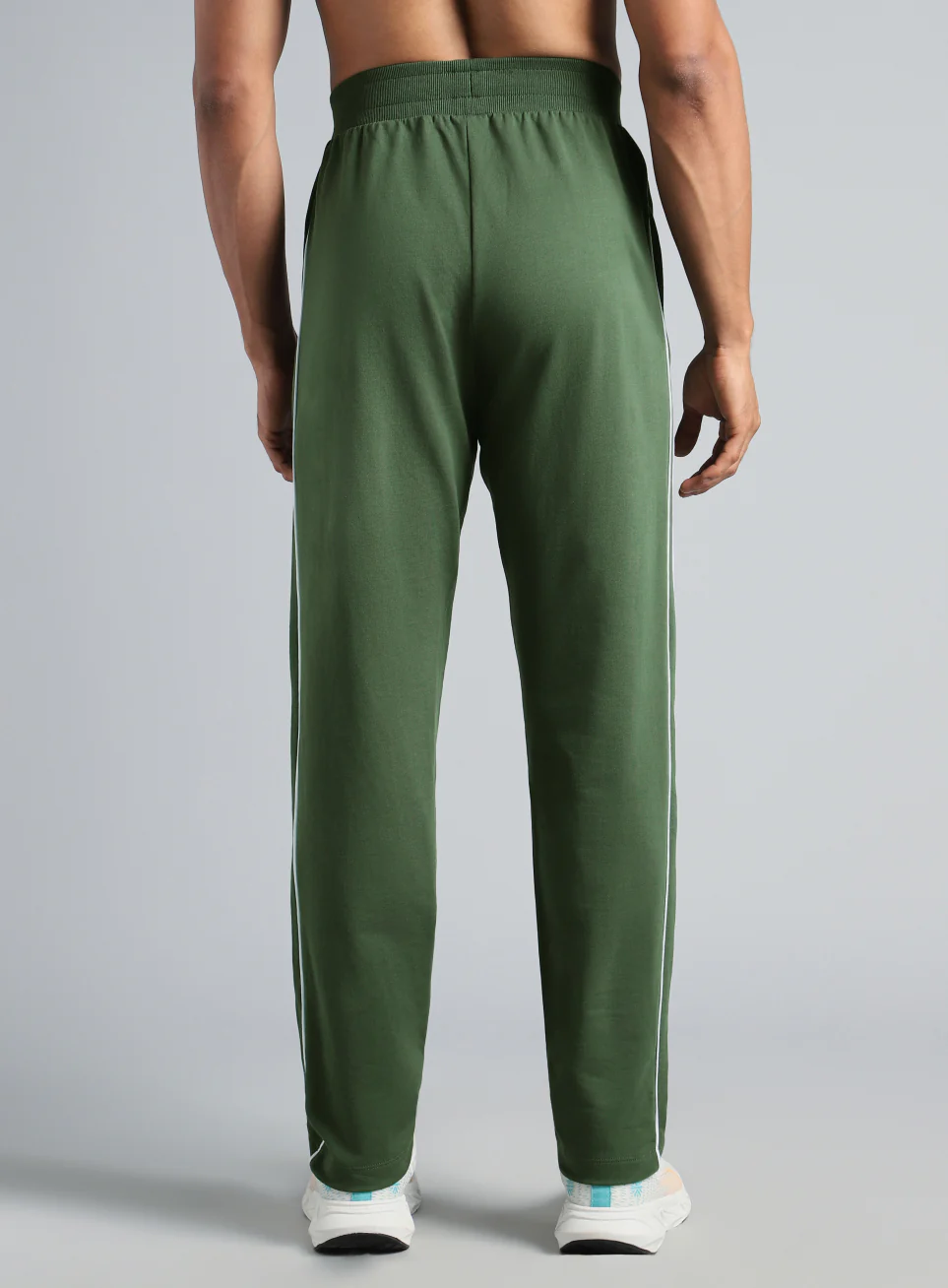 Men's Olive Level Up Sports Trackpants - Image 6