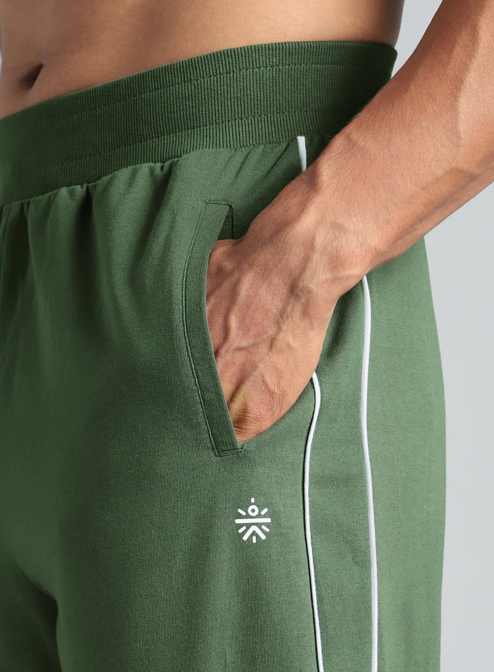 Men's Olive Level Up Sports Trackpants - Image 7