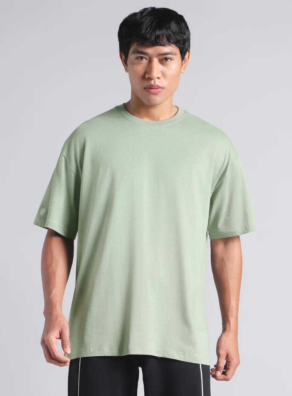 Men's Olive Oversized Graphic T-shirt - Image 4