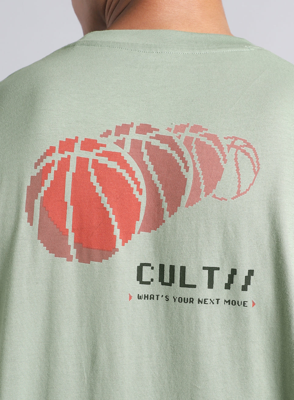 Men's Olive Oversized Graphic T-shirt - Image 8