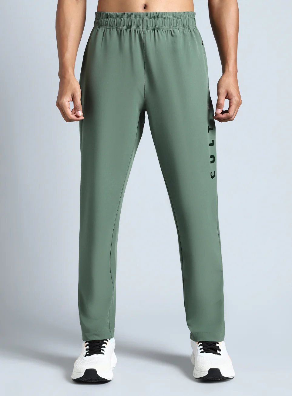 Men's Olive Pace Up Running Trackpants - Image 4