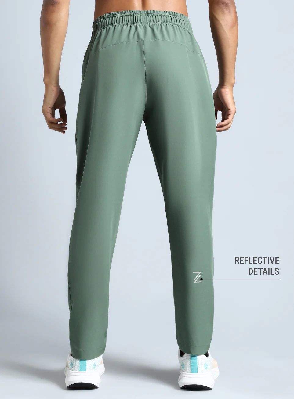 Men's Olive Pace Up Running Trackpants - Image 6