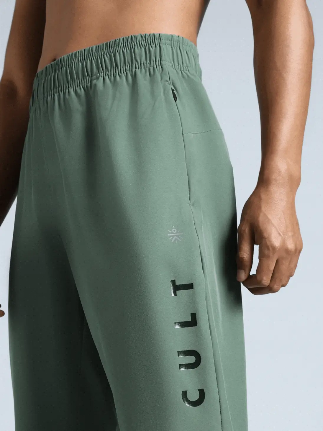 Men's Olive Pace Up Running Trackpants - Image 8