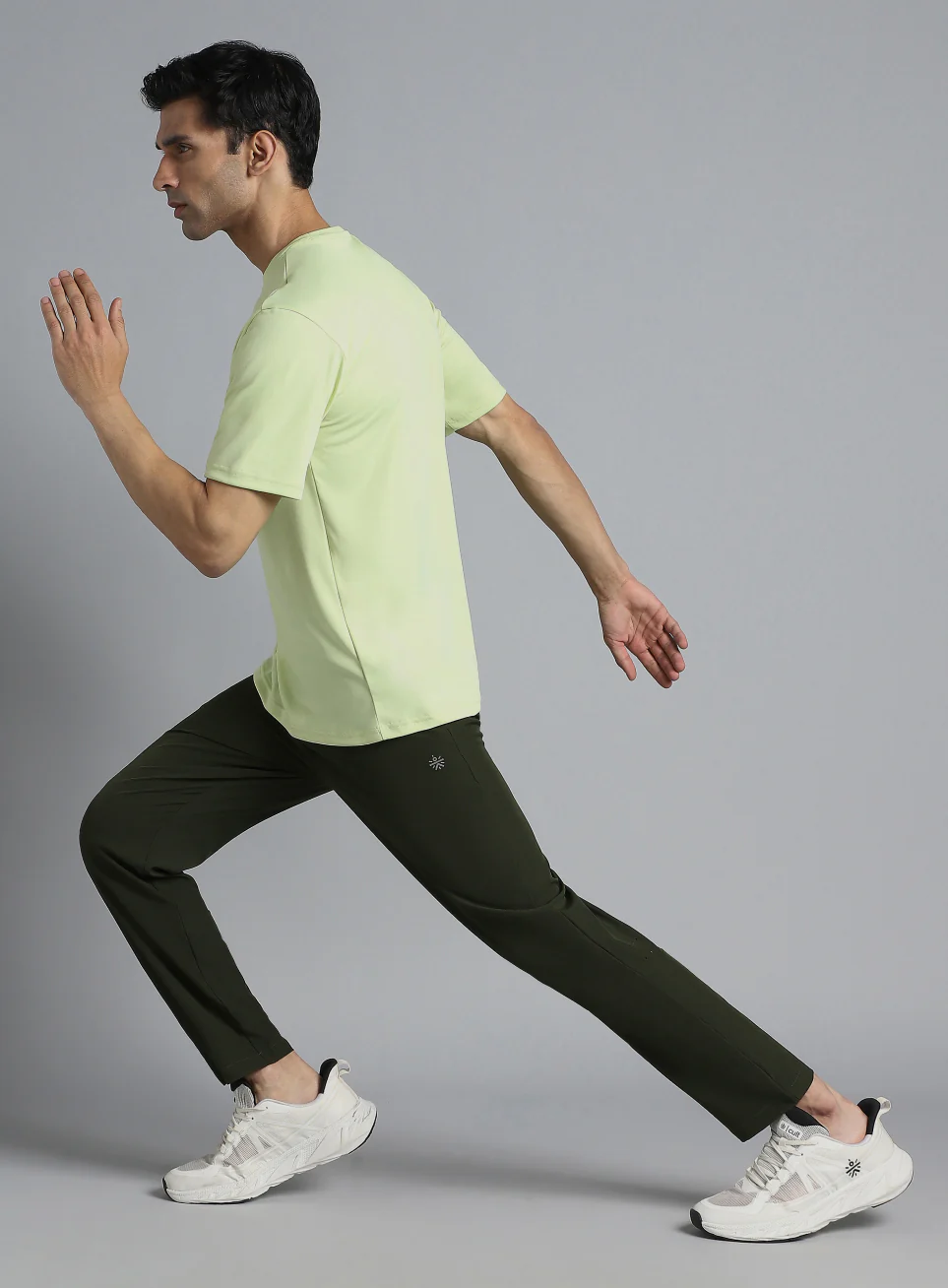 Men's Olive Running Essential Trackpants - Image 2