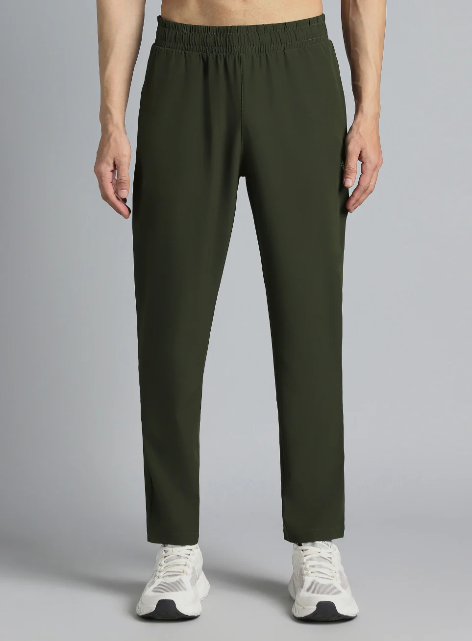 Men's Olive Running Essential Trackpants - Image 4