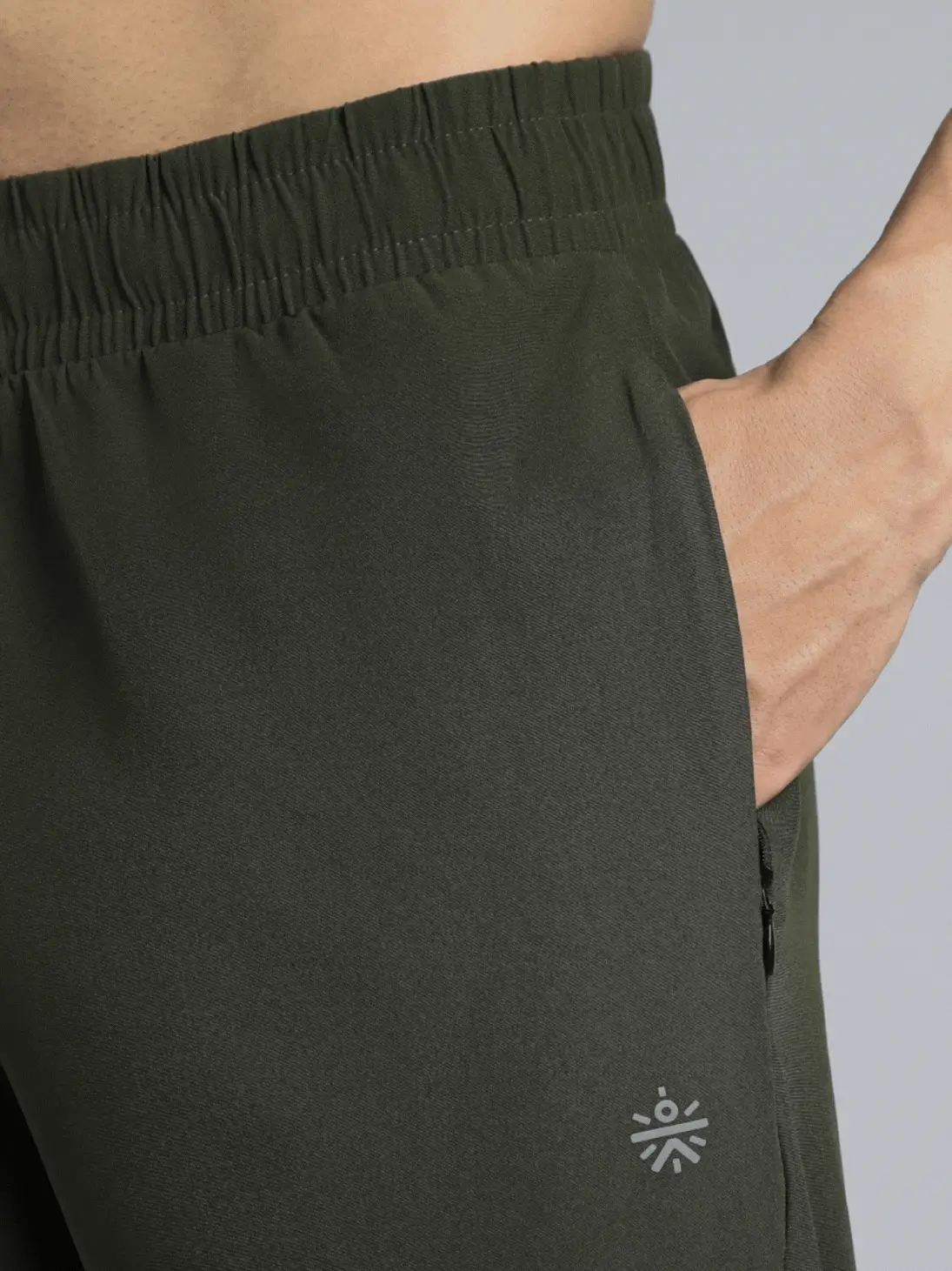 Men's Olive Running Essential Trackpants - Image 7