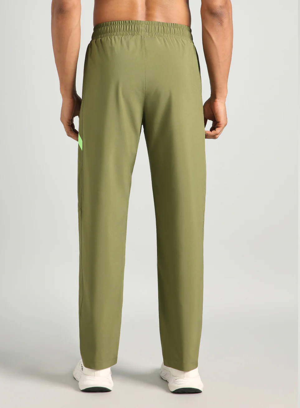 Men's Olive Straight Fit Power Pop Trackpants - Image 6