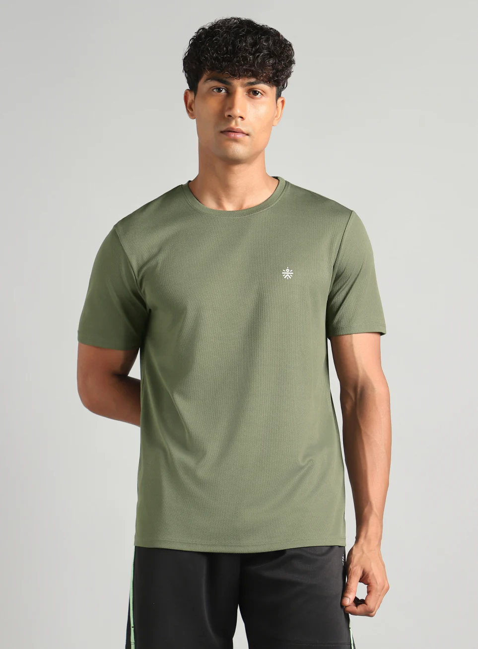 Men's Olive Train All FLY-DRY T-Shirt - Image 4