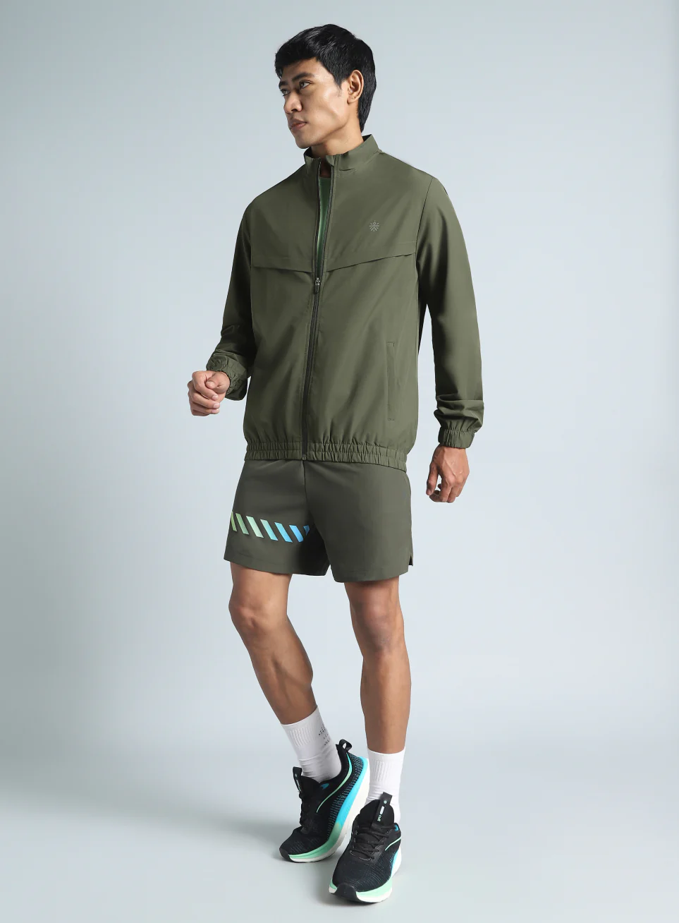 Men's Olive Train in Workout Jacket - Image 2
