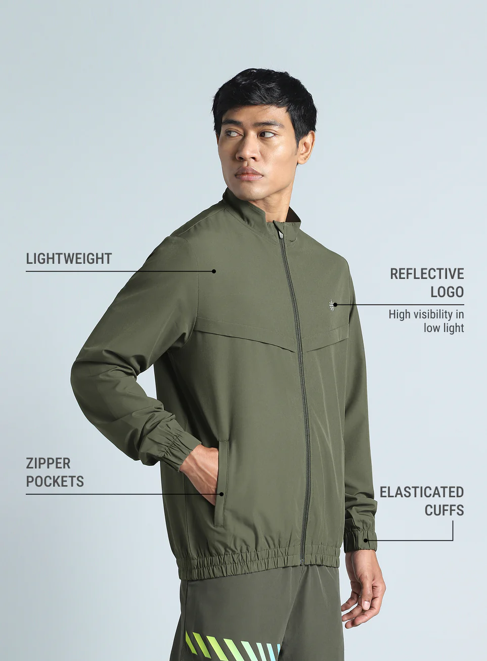 Men's Olive Train in Workout Jacket - Image 5
