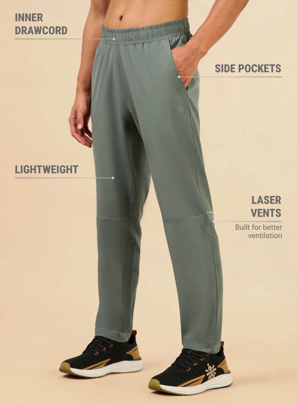 Men's Olive Train Out Premium Trackpants - Image 5