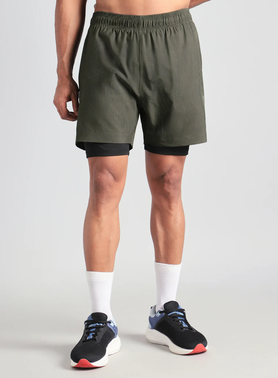 Men's Olive Urban Camo Run Built-in Shorts - Image 4