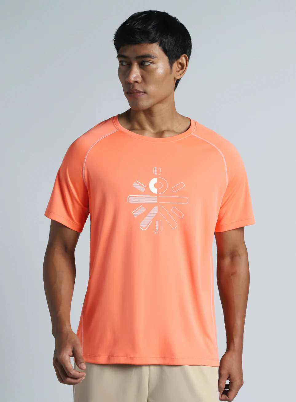 Men's Orange Cult Branded Recycled Poly Performance T-shirt - Image 4