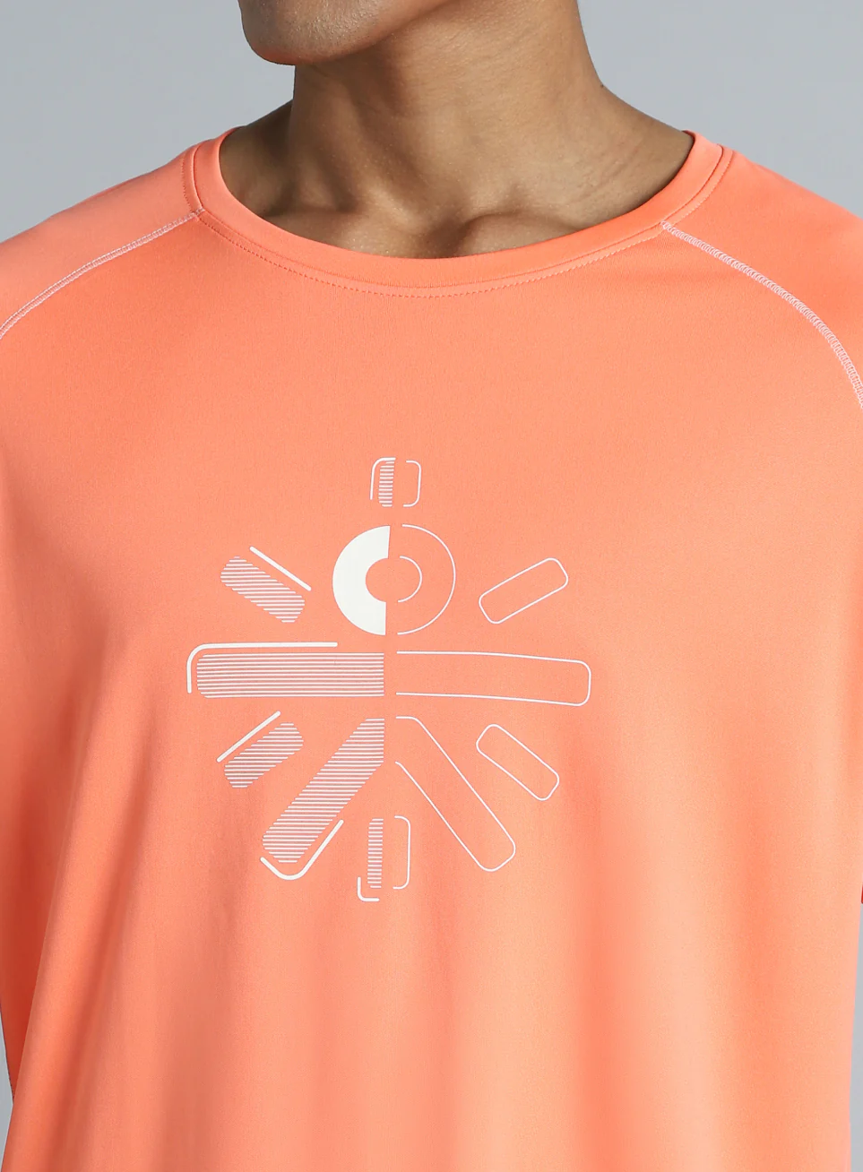 Men's Orange Cult Branded Recycled Poly Performance T-shirt - Image 7