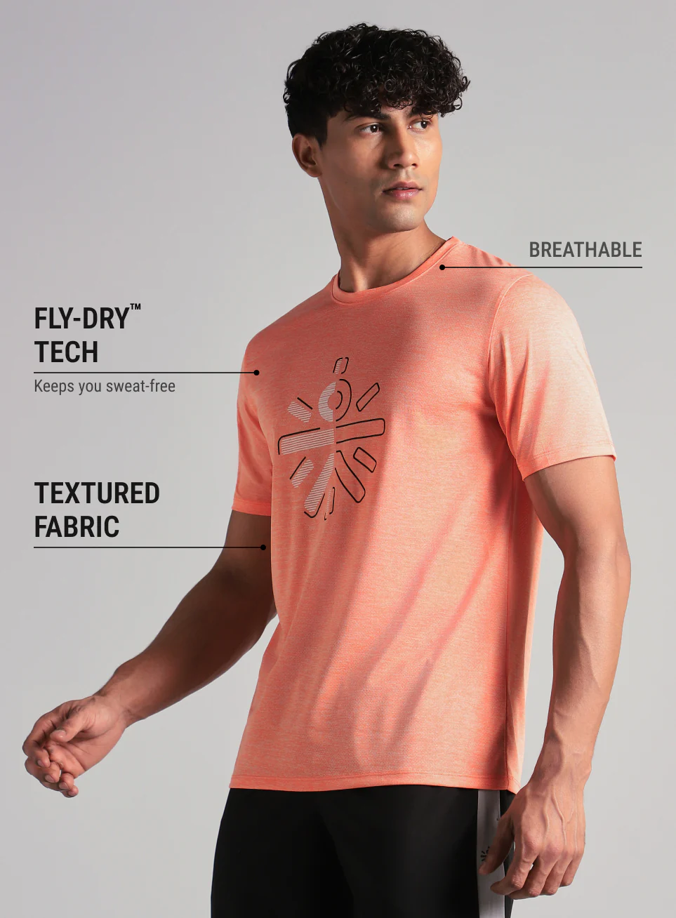 Men's Peach Training Essential T shirt - Image 5