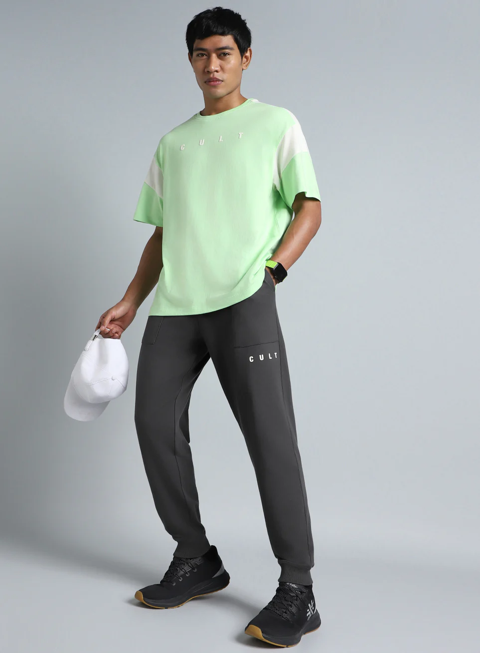 Men's Play On Dark Grey Reverse Pocket Joggers - Image 2