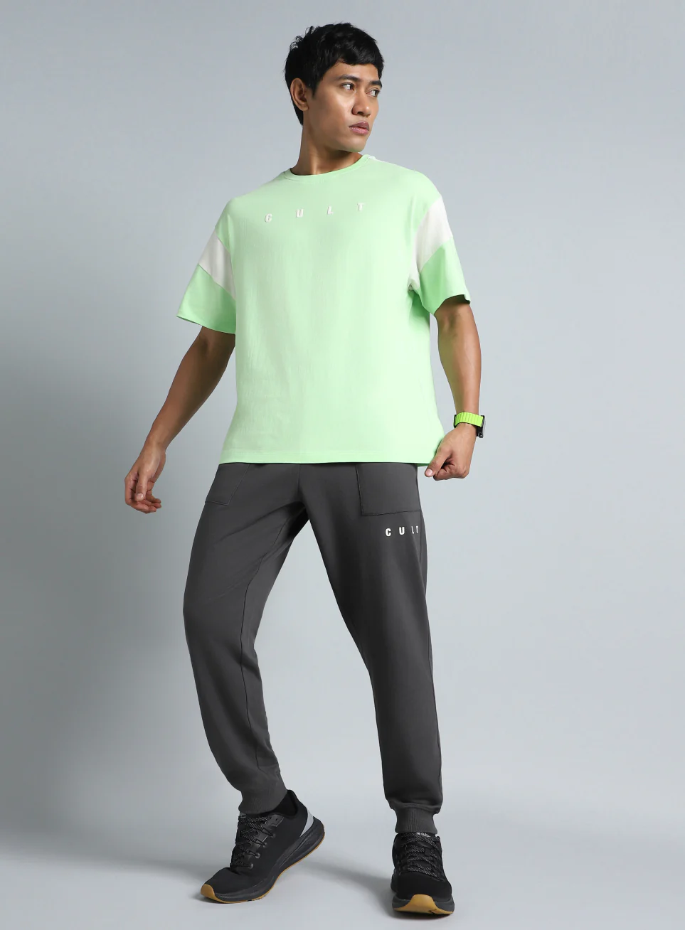 Men's Play On Dark Grey Reverse Pocket Joggers - Image 3