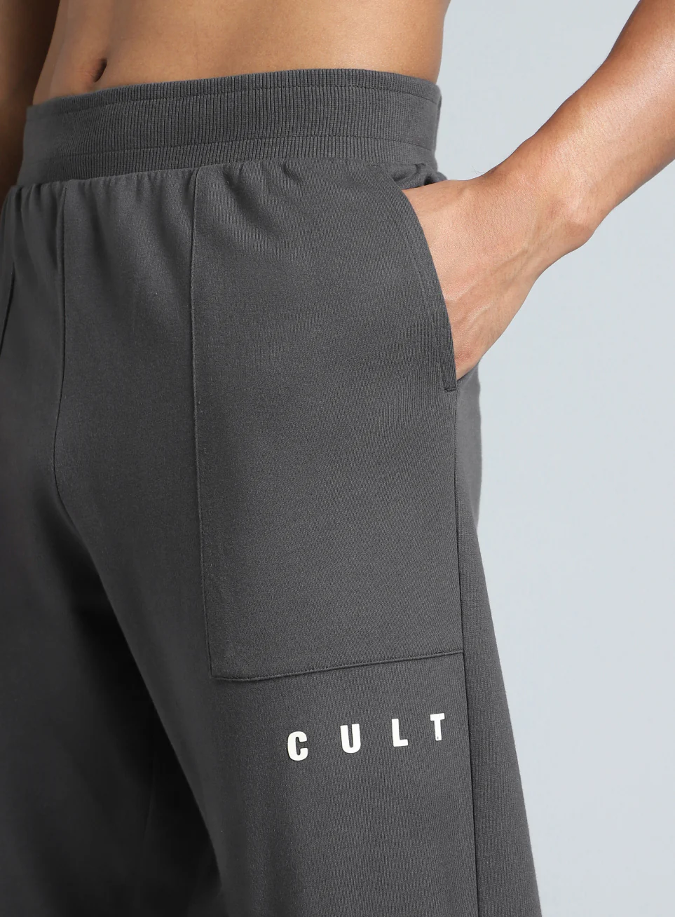 Men's Play On Dark Grey Reverse Pocket Joggers - Image 7