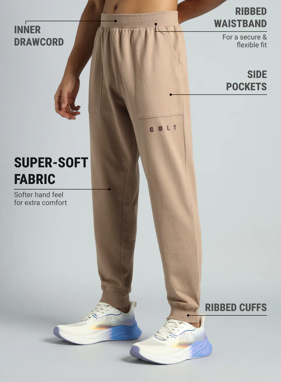 Men's Play On Tan Reverse Pocket Joggers - Image 5