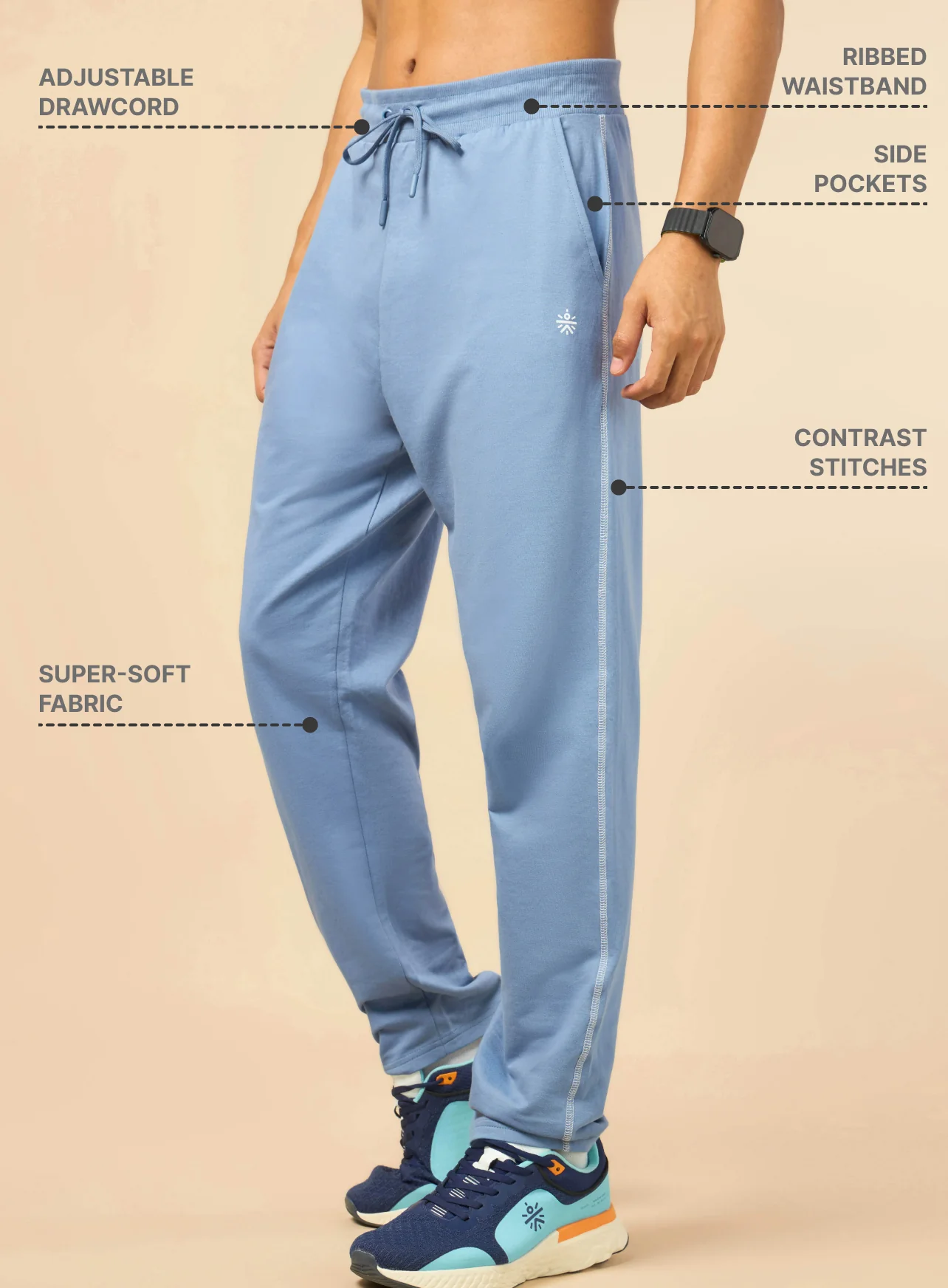 Men's Play Series Blue Trackpants - Image 5