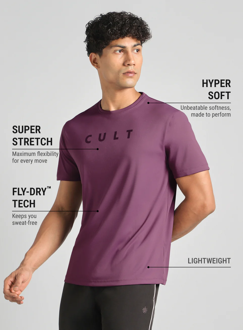 Men's Plum All Day Training T-shirt - Image 5