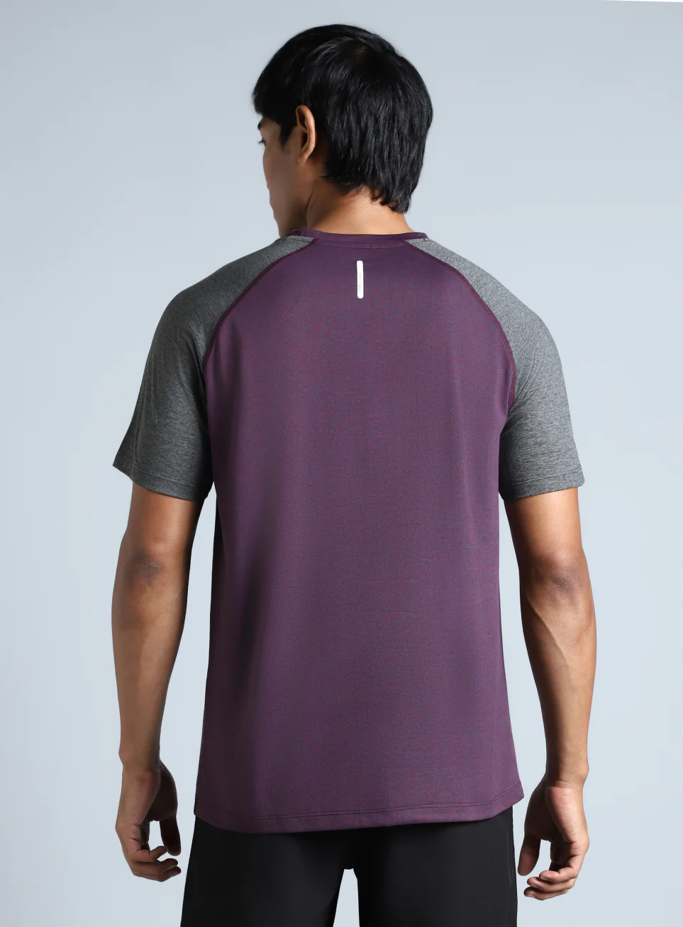 Men's Purple Colourblocked COMFORtech T-shirt - Image 6