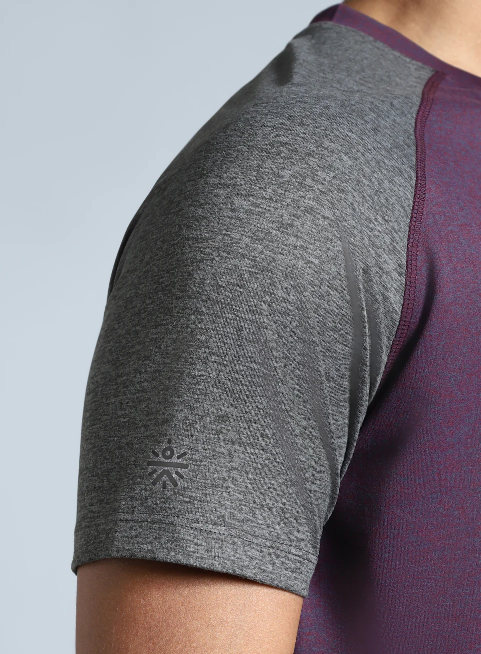 Men's Purple Colourblocked COMFORtech T-shirt - Image 9