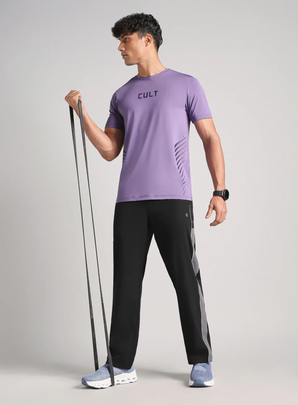 Men's Purple Contour Vent Training T-Shirt - Image 2
