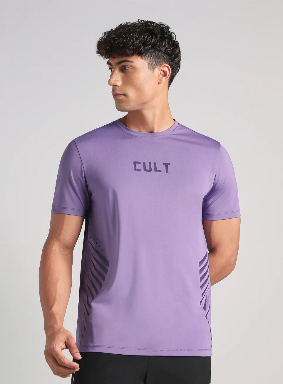 Men's Purple Contour Vent Training T-Shirt - Image 4