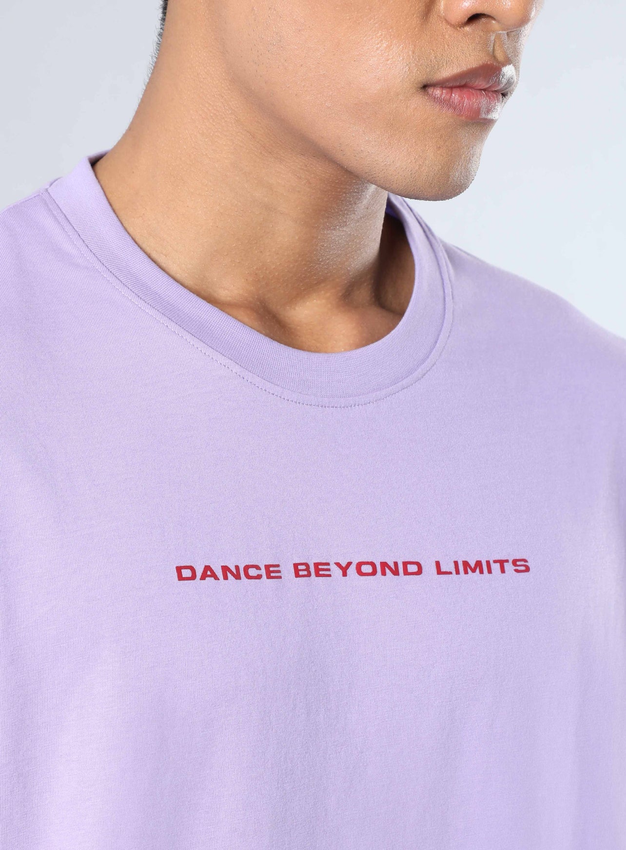 Men's Purple Dance Back Print Oversized fit T-shirt - Image 7
