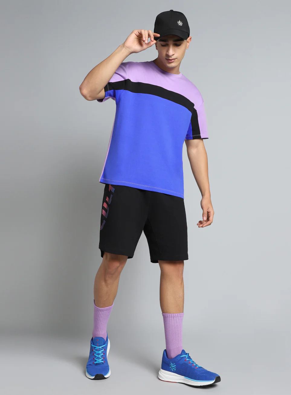 Men's Purple Dance off Colourblock T-shirt - Image 3