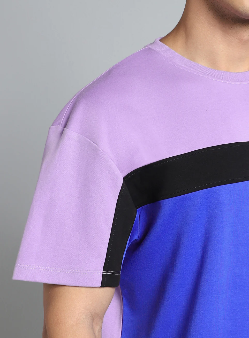 Men's Purple Dance off Colourblock T-shirt - Image 7