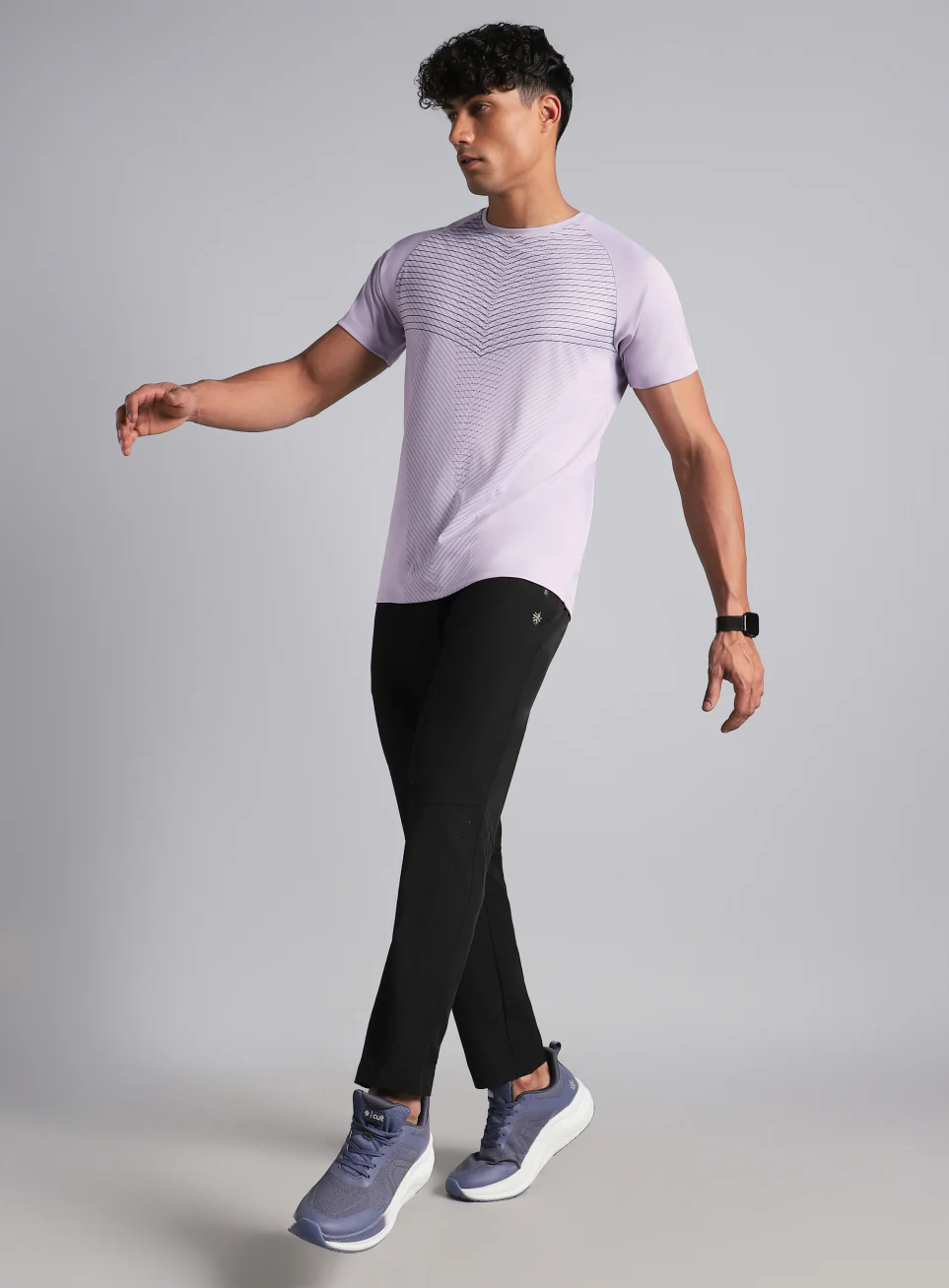 Men's Purple Energy Map Printed T-shirt - Image 2