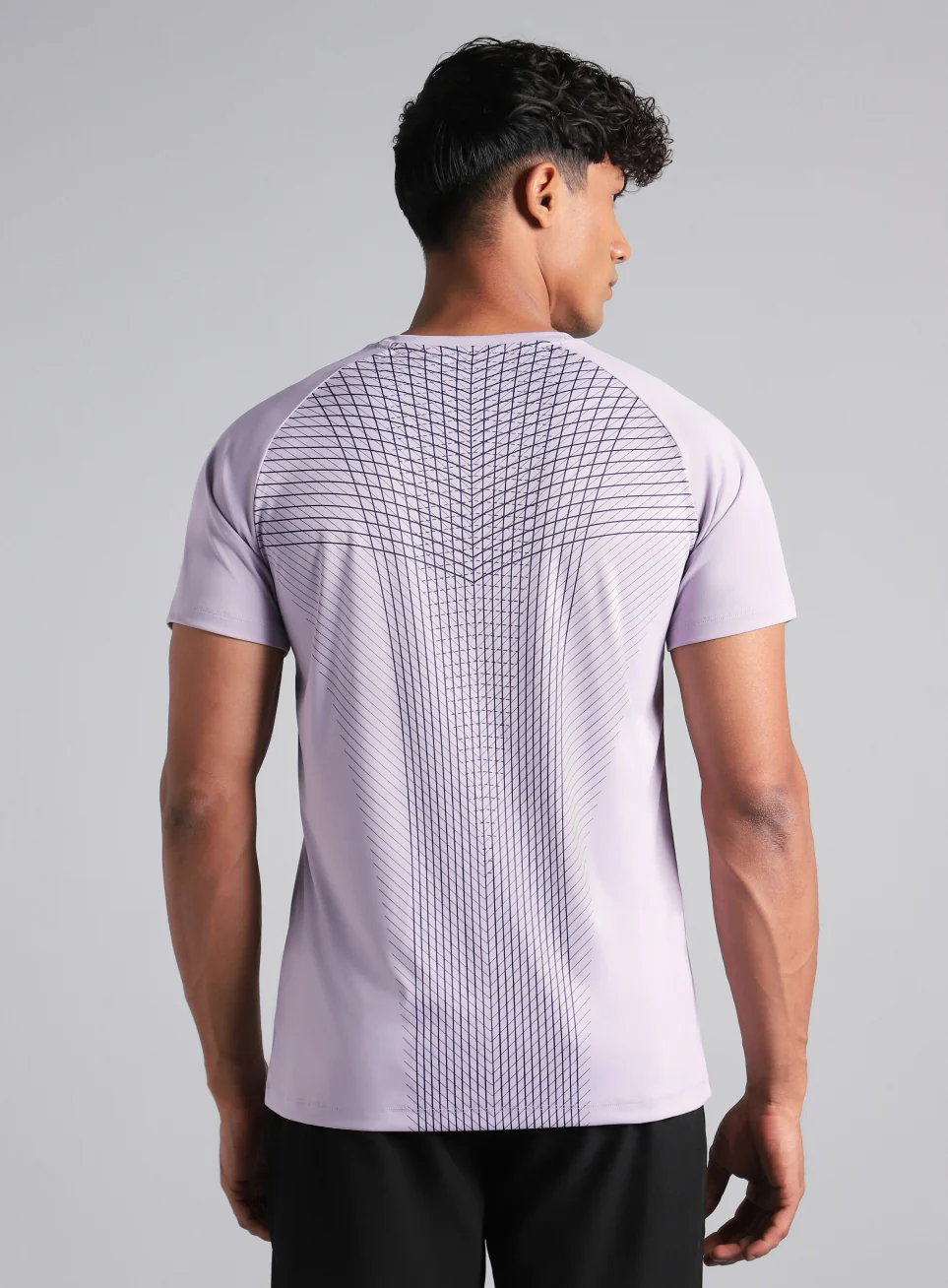 Men's Purple Energy Map Printed T-shirt - Image 6