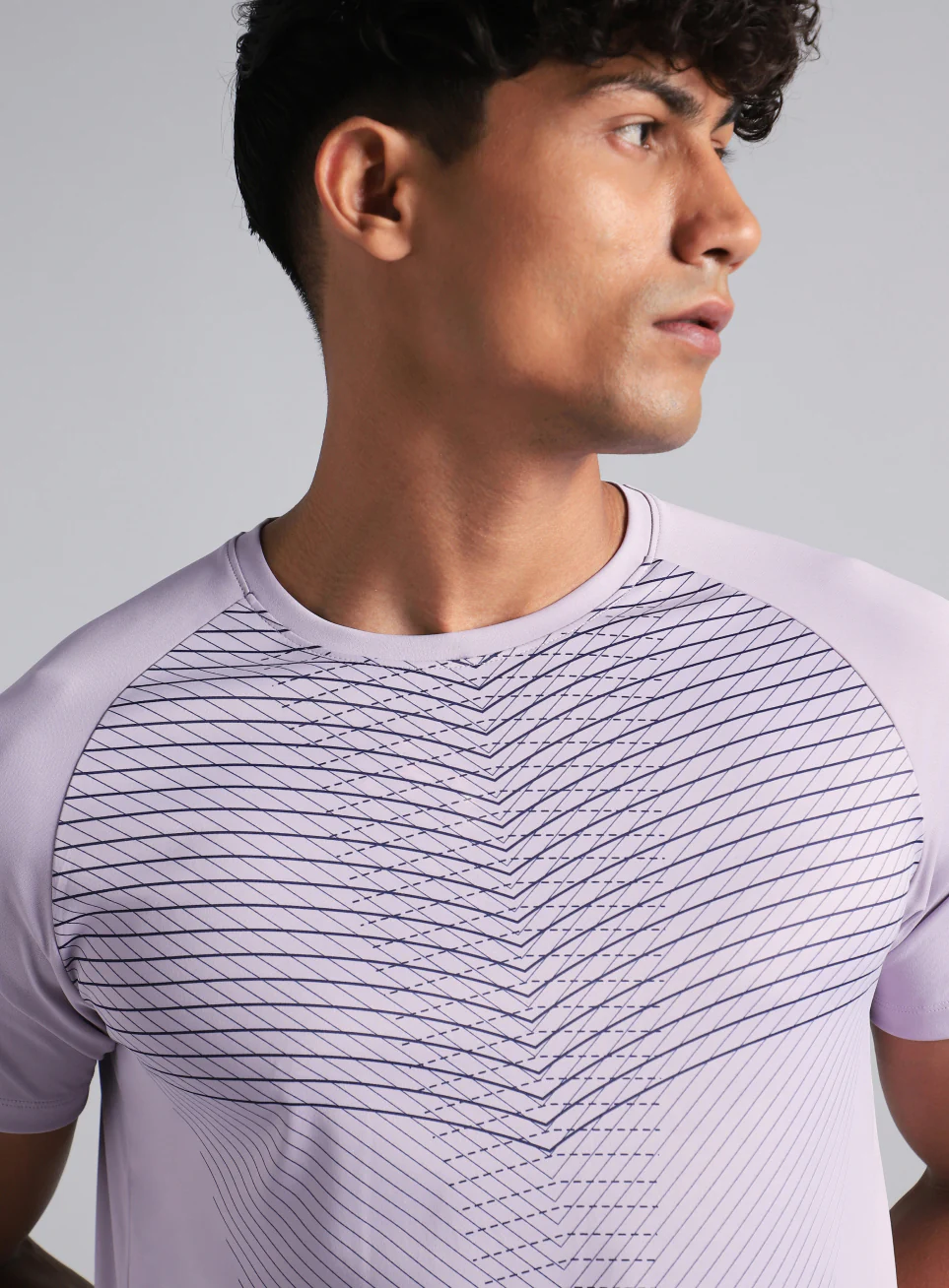 Men's Purple Energy Map Printed T-shirt - Image 7