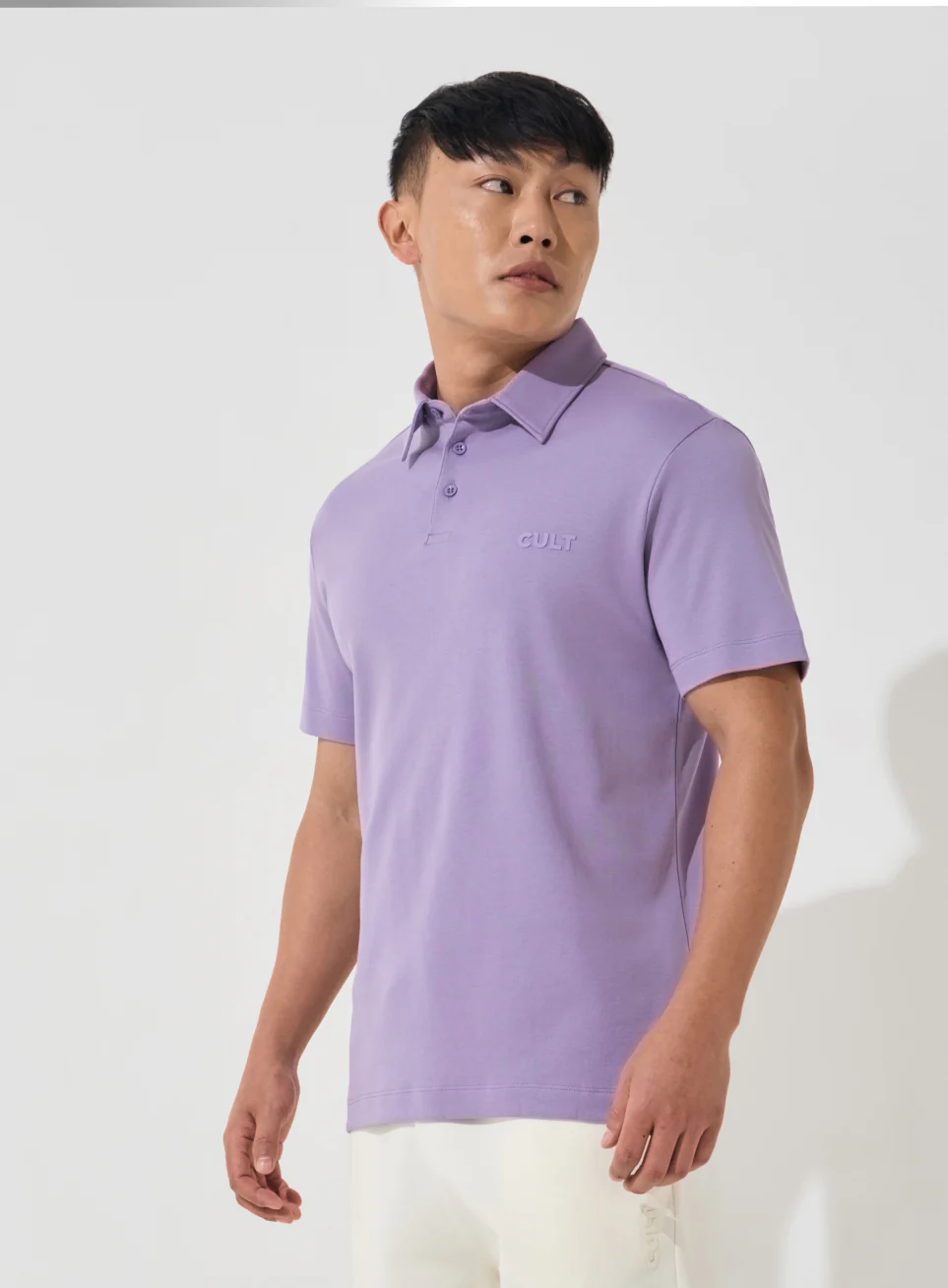 Men's Purple Everyday Luxe Cotton Polo T-shirt - Image 5