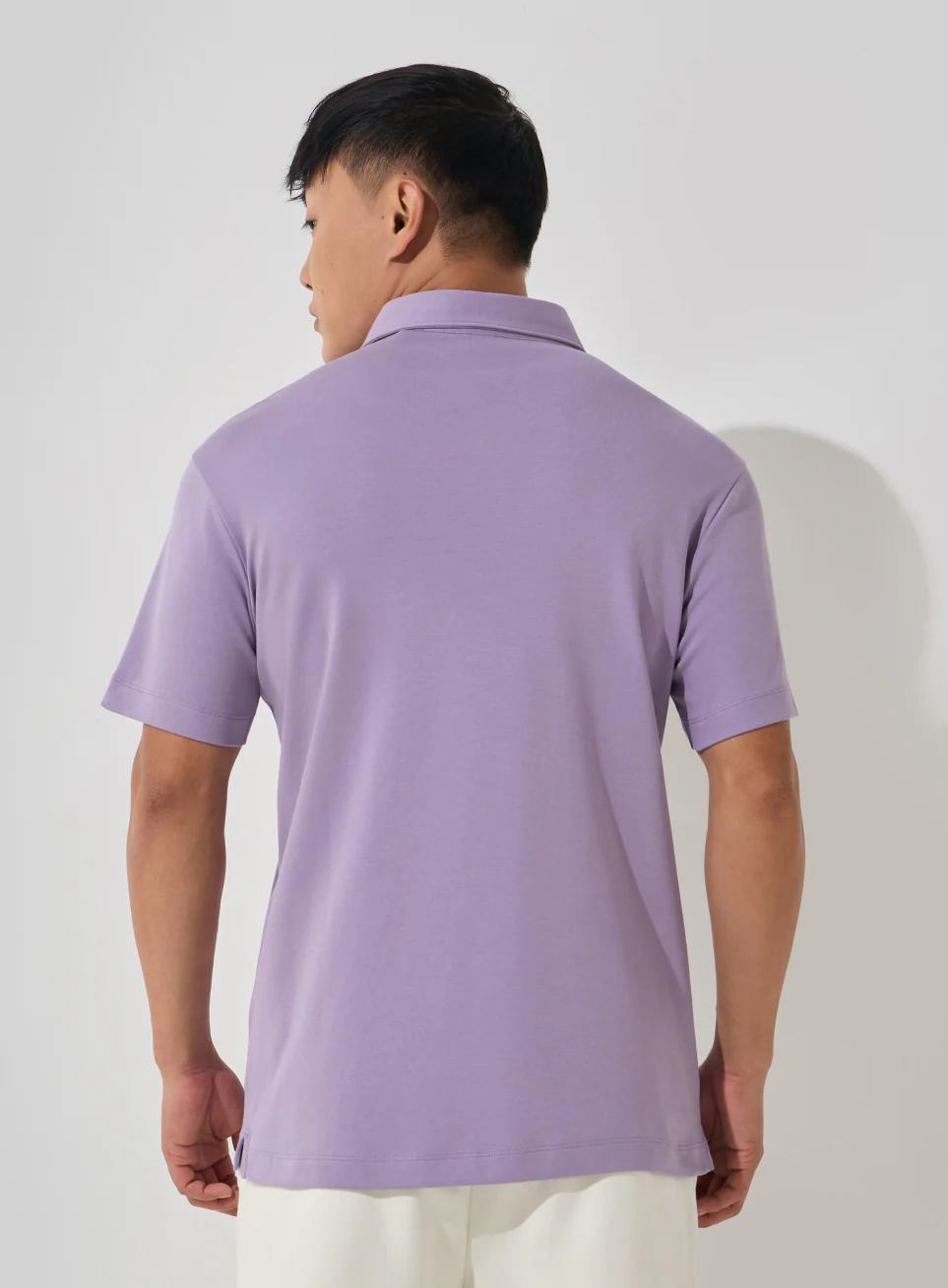 Men's Purple Everyday Luxe Cotton Polo T-shirt - Image 6