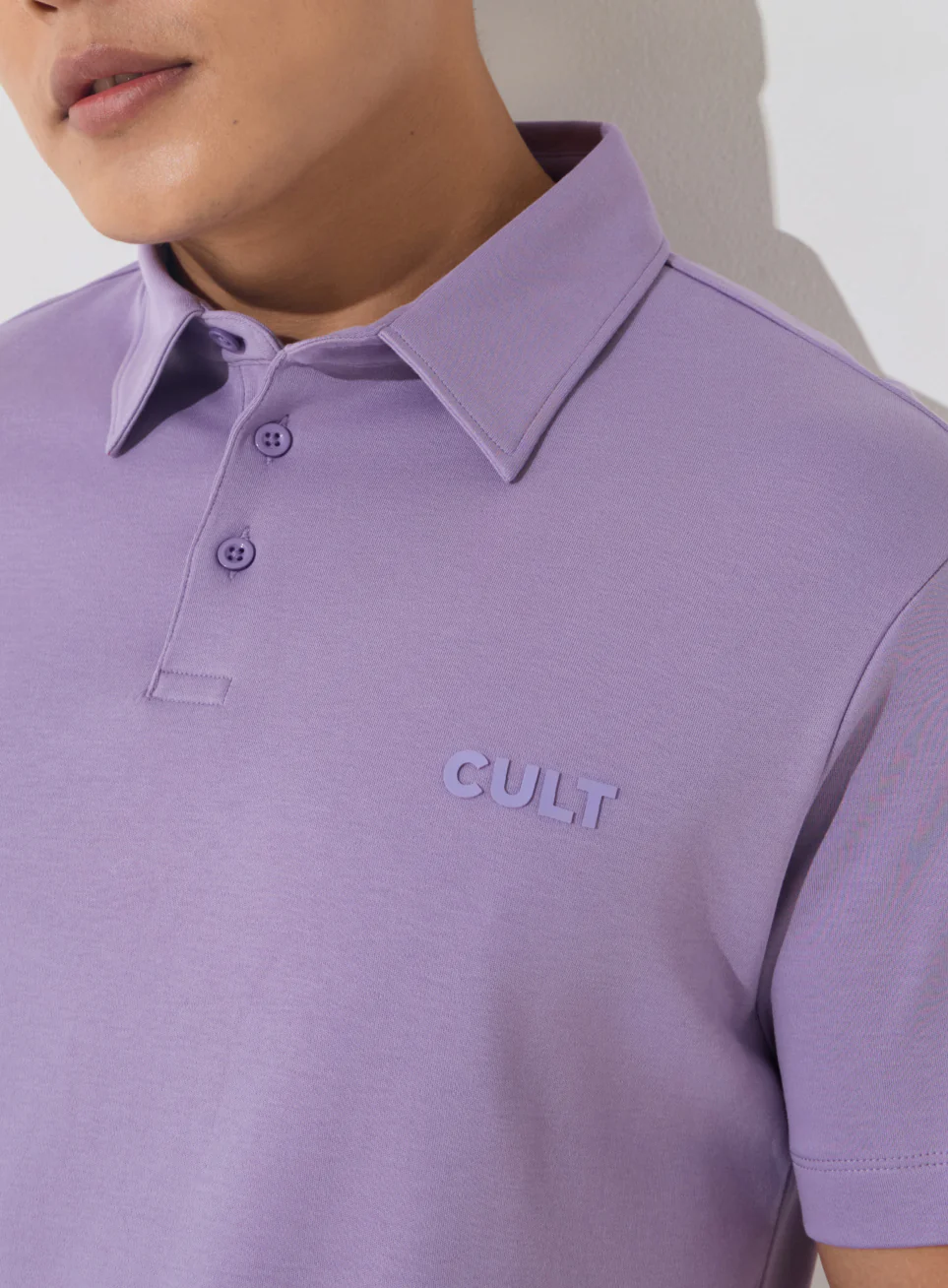 Men's Purple Everyday Luxe Cotton Polo T-shirt - Image 7