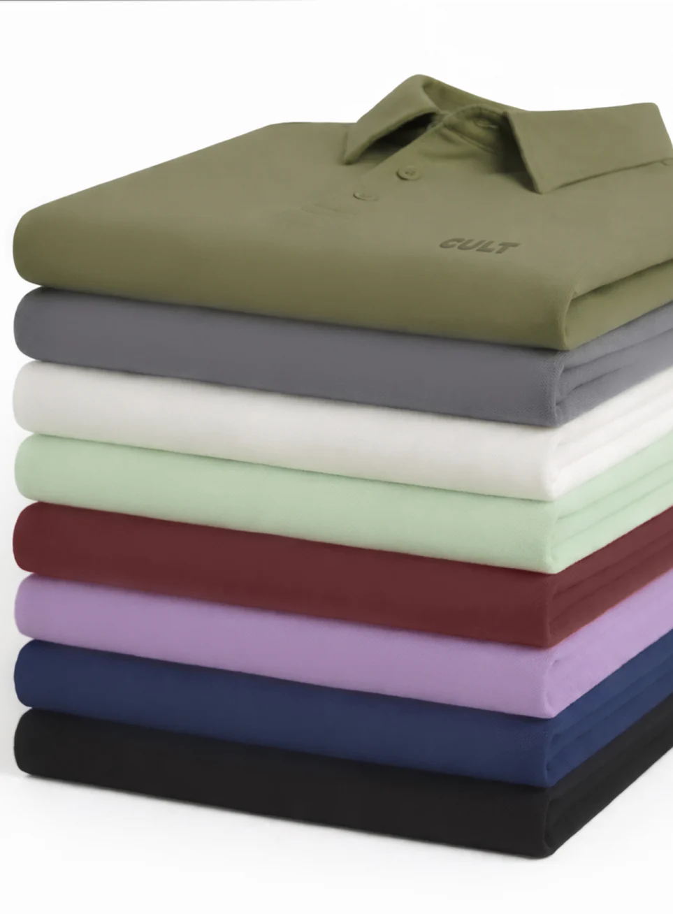 Men's Purple Everyday Luxe Cotton Polo T-shirt - Image 9