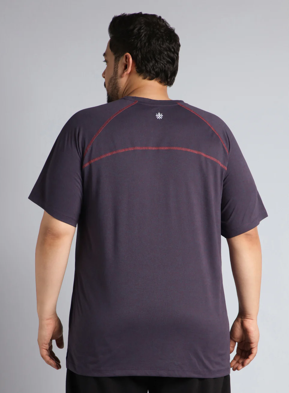 Men's Purple Flex Plus Size COMFORtech Regular fit T-shirt - Image 6